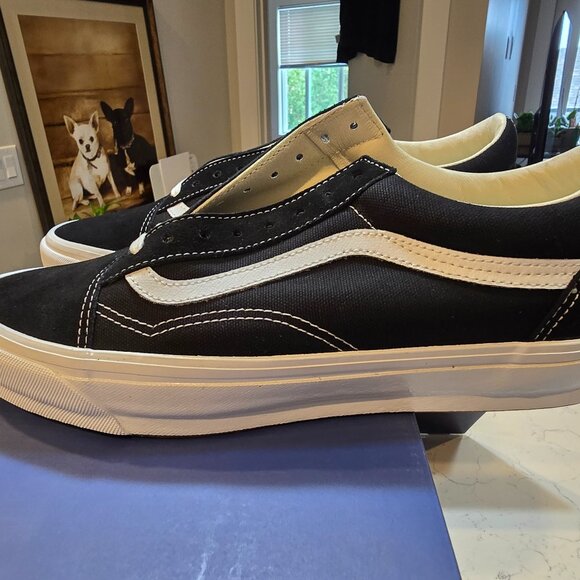 New Vans Premium Old Skool 36 LX Black/White Sneakers Low-Top Shoes MENS SZ 10.5 - Picture 1 of 9